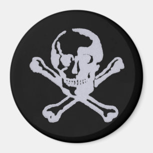Letterpress Style Jolly Roger Magnet