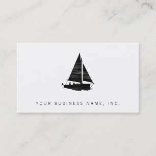 Letterpress Style Sailboat Business Card