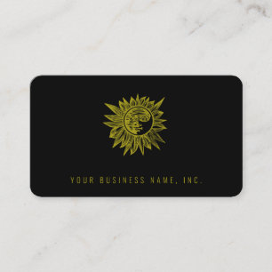 Letterpress Style Sun Business Card