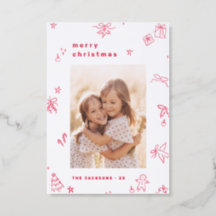 Letterpress Whimsical Scatter Christmas Holiday