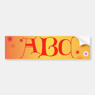 Letters ABC Bumper Sticker