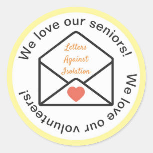 Letters Against Isolation Classic Round Sticker