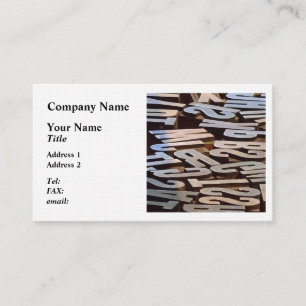Letters for Typesetting Business Card