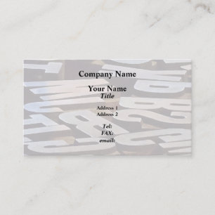 Letters for Typesetting Business Card