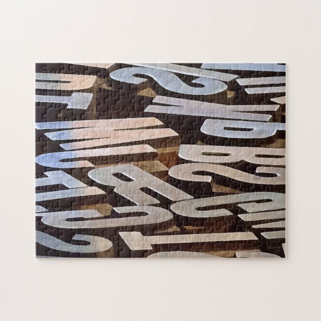 Letters for Typesetting Jigsaw Puzzle (Horizontal)