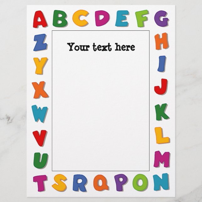 Letters Frames Flat Sheets (Front)