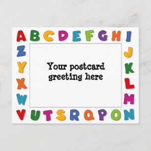 Letters Frames Postcard