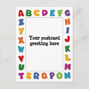 Letters Frames Postcard