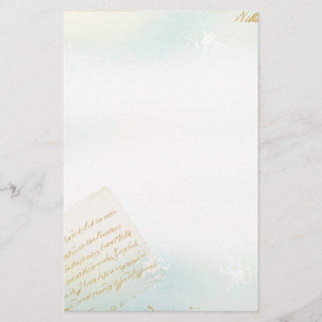 Letters from Paris Stationery in Blue (Front)