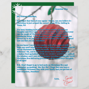 Letters from Santa Tweens Red Ornament Green