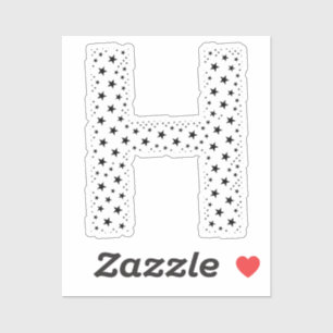 LETTERS MADE OF BLACK STARS