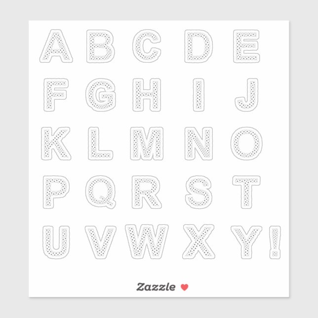 LETTERS MADE OF BLACK STARS (Sheet)