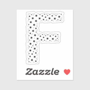 LETTERS MADE OF BLACK STARS