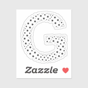 LETTERS MADE OF BLACK STARS