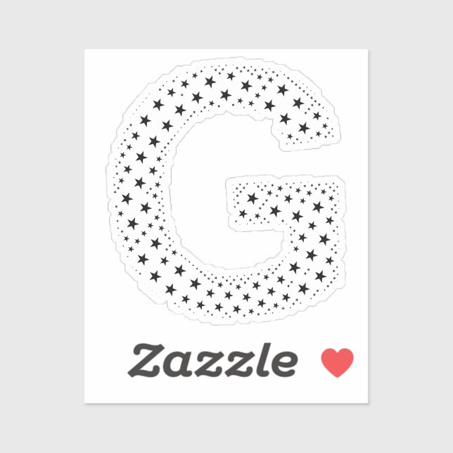 LETTERS MADE OF BLACK STARS (Sheet)