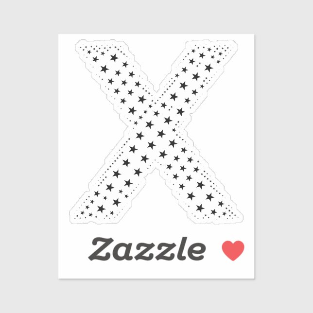 LETTERS MADE OF BLACK STARS (Sheet)