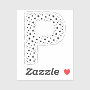 LETTERS MADE OF BLACK STARS