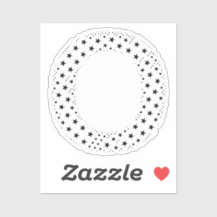 LETTERS MADE OF BLACK STARS