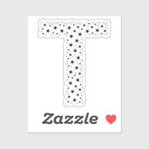 LETTERS MADE OF BLACK STARS