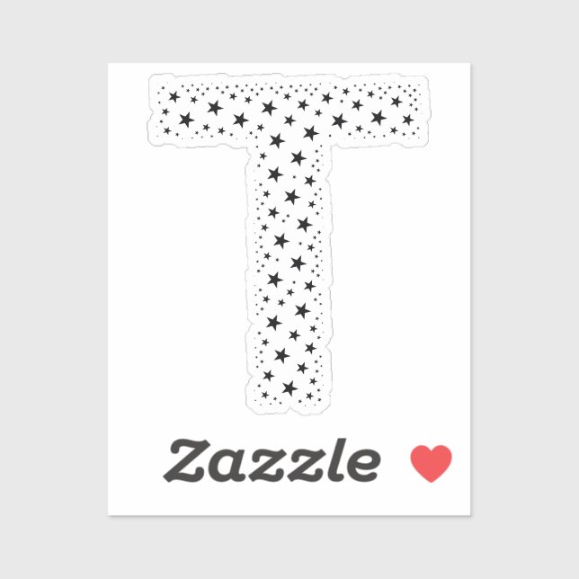 LETTERS MADE OF BLACK STARS (Sheet)