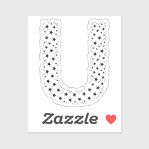 LETTERS MADE OF BLACK STARS