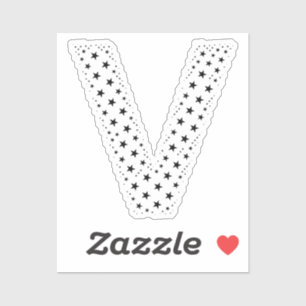 LETTERS MADE OF BLACK STARS