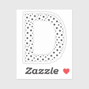 LETTERS MADE OF BLACK STARS