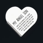 Letters missing my son in heaven on his birthday  notebook<br><div class="desc">Letters or quote missing my son in heaven on his birthday or Christmas - happy fathers day son in heaven - poem to my son in heaven</div>