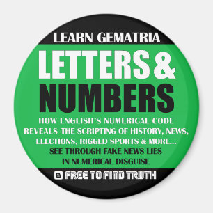 LETTERS & NUMBERS Refrigerator Magnet