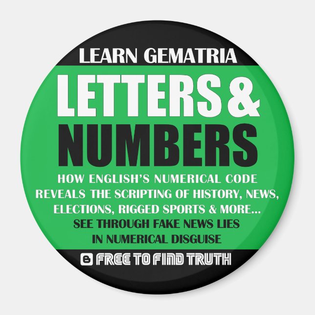 LETTERS & NUMBERS Refrigerator Magnet (Front)