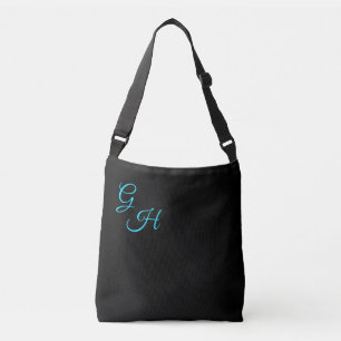 Letters of Grace - Black & Turquoise Crossbody Bag