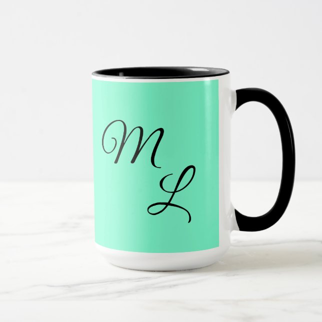 Letters of Grace on a mint green Mug (Right)