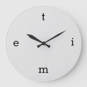 Letters of TIME Large Clock