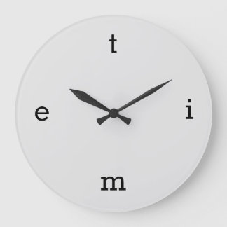 Letters of TIME Large Clock