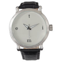 Letters of TIME Round Clock