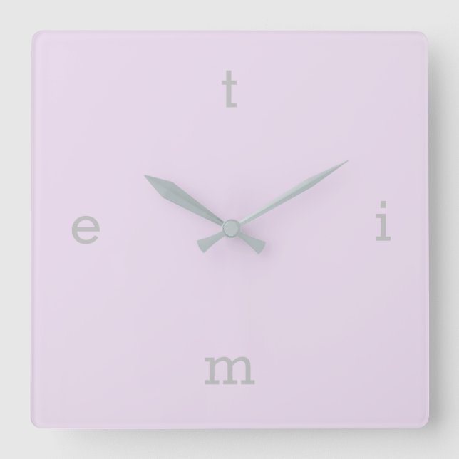 Letters of TIME Square Wall Clock (Front)