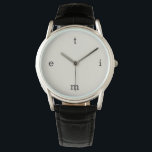 Letters of TIME Watch<br><div class="desc">The letters of the word time mark the hours 12,  3,  6,  and 9 in this minimal modern design.</div>