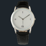 Letters of TIME Watch<br><div class="desc">The letters of the word time mark the hours 12,  3,  6,  and 9 in this minimal modern design.</div>
