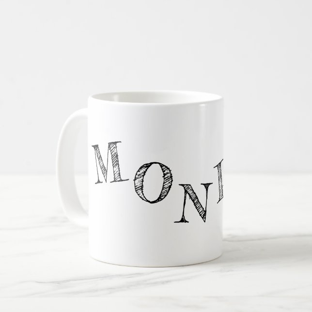 letters of your name cool coffee mug (Front Left)