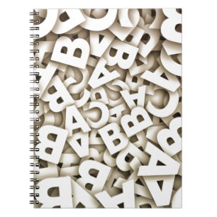 letters spiral notebook