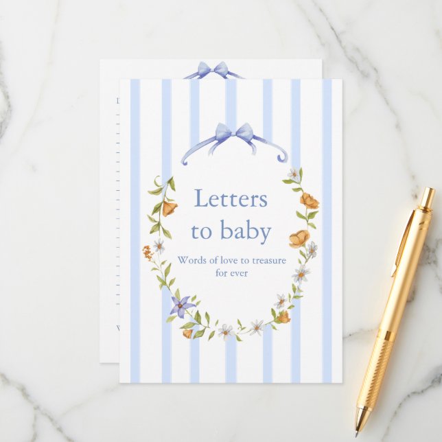letters to baby advice card (Front/Back In Situ)