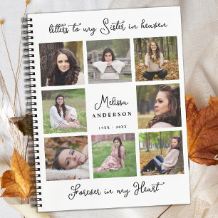 Letters To Heaven Customised 8 Photo Collage Grief Notebook
