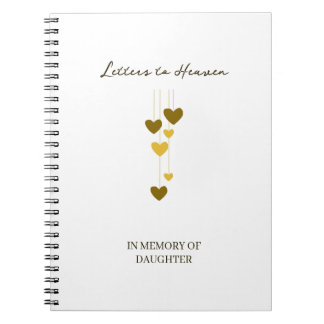 Letters to Heaven – In Memory Of Daughter Custom Notebook