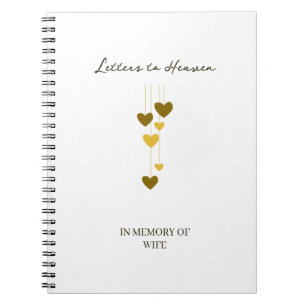 Letters to Heaven – In Memory Of Wife Personalized Notebook