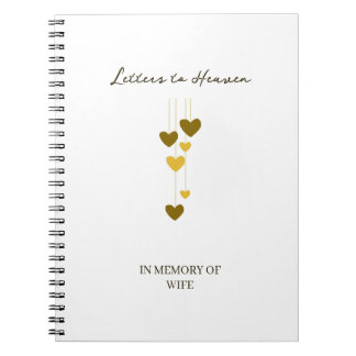 Letters to Heaven – In Memory Of Wife Personalized Notebook