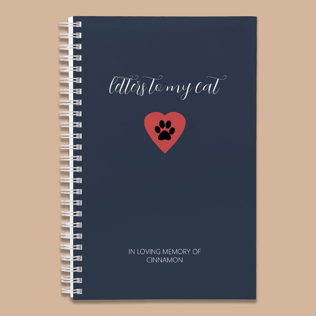 Letters to My Cat Memorial Journal Muted Navy (Creator Uploaded)