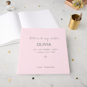 Letters To My Custom Grief Loss Sympathy Journal Guest Book