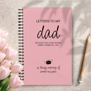 Letters to My Dad Grief Journal in Blush Pink