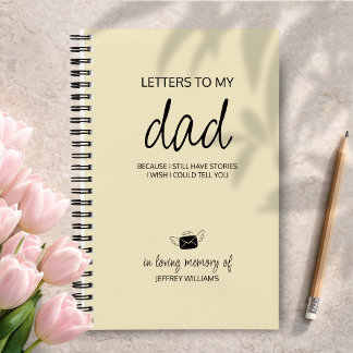Letters to My Dad Grief Journal in Cream