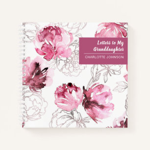 Letters to My Granddaughter Flowers Keepsake Notebook